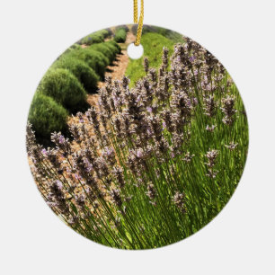 Lavender Farm Ceramic Ornament