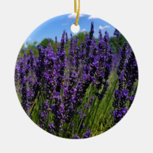 Lavender Farm Ceramic Ornament