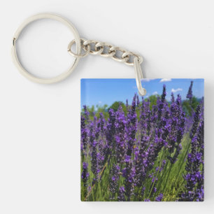 Lavender Farm Key Ring