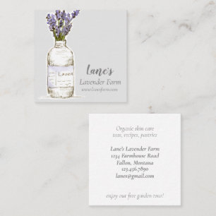 Lavender Farm Organic Herbs Aromatherapy  Square Business Card