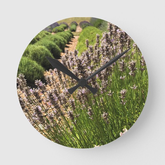 Lavender Farm Round Clock (Front)