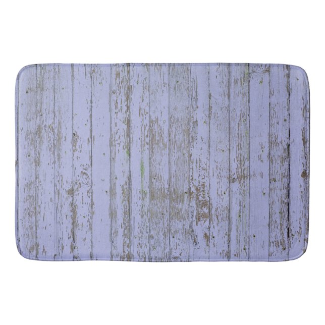 Lavender Faux Wood Texture Bath Mat (Front)