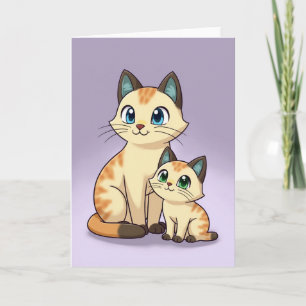 Lavender Feline Friend Card