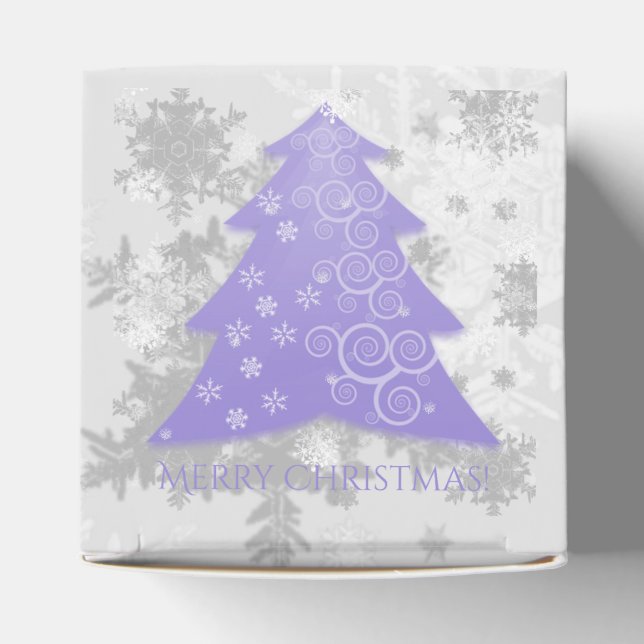 Lavender Festive Christmas Tree Favour Box (Top)