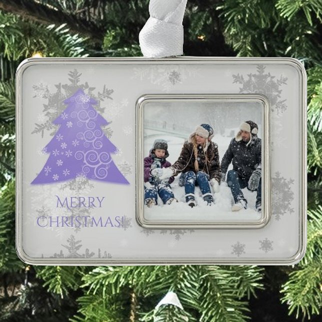 Lavender Festive Christmas Tree Framed Ornament (Lavender Festive Christmas Tree Framed Ornament)