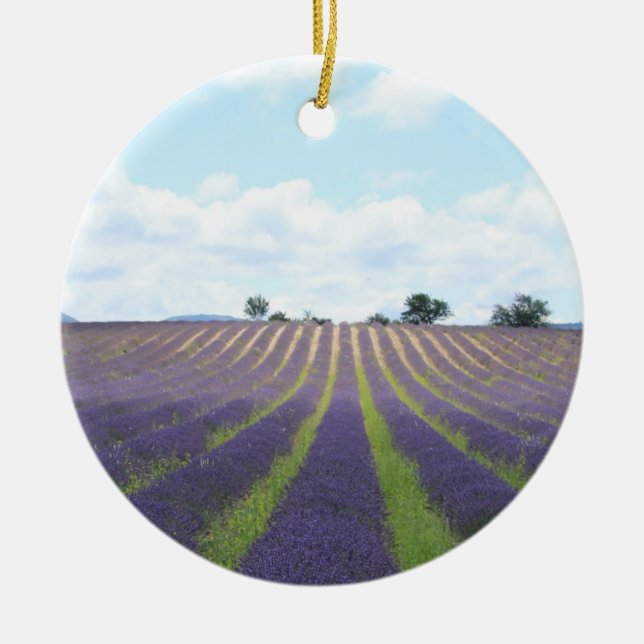 Lavender field Christmas Ornament (Front)