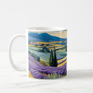 Lavender field coffee mug