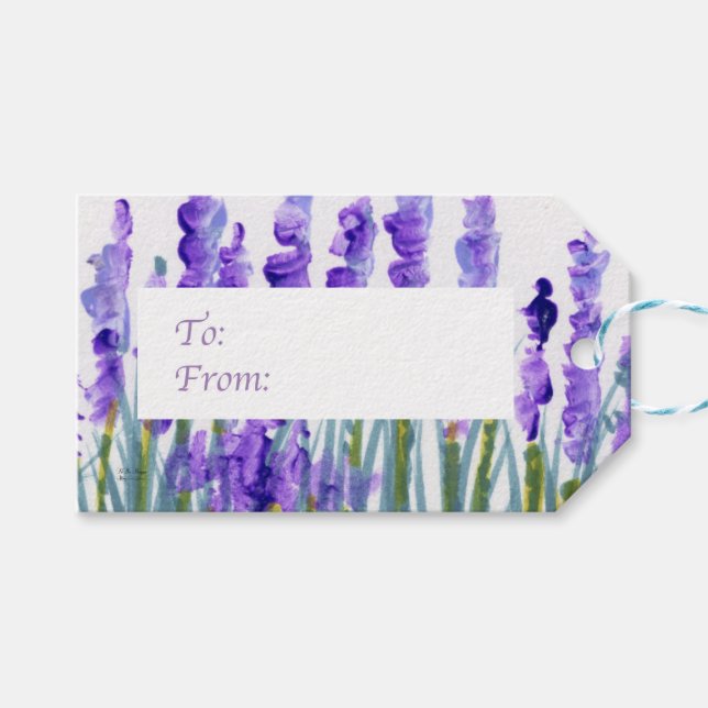 Lavender Field Gift Tag (Front (Horizontal))