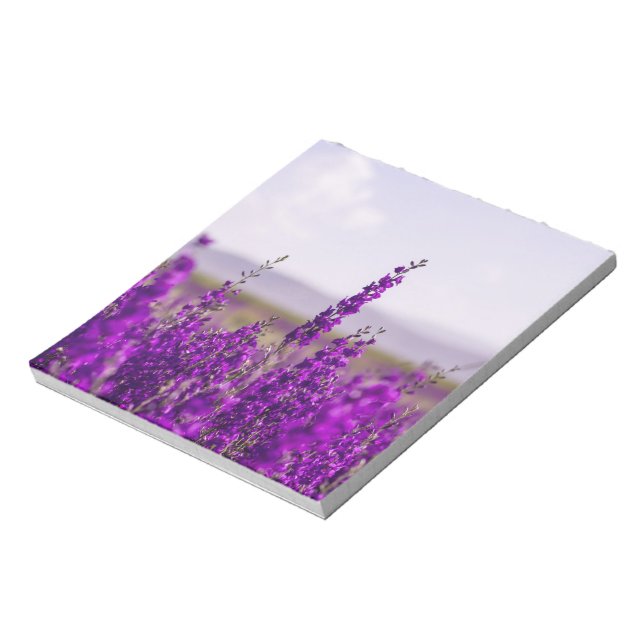 LAVENDER FIELD NOTE PAD STATIONERY (Rotated)