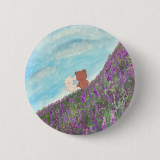 Lavender Field of Memories 6 Cm Round Badge