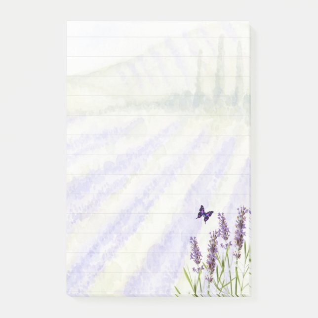 Lavender field post-it notes (Front)