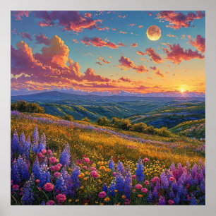 Lavender field poster