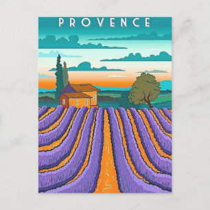 Lavender Field Provence France Postcard