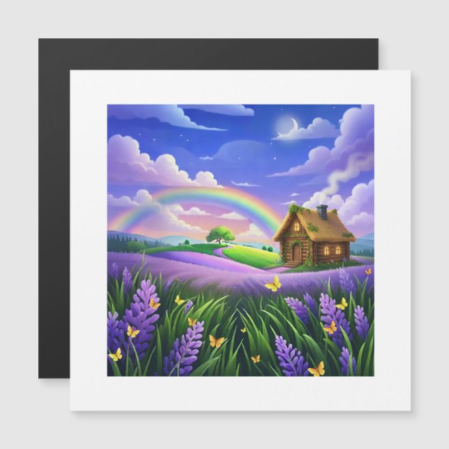 Lavender Field Rainbow Cottage Dream (Front/Back)