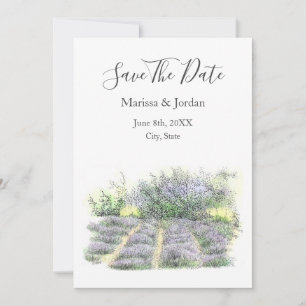 Lavender Field Save The Date