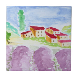 Lavender Fields Abbaye de Senanque   Provence Tile