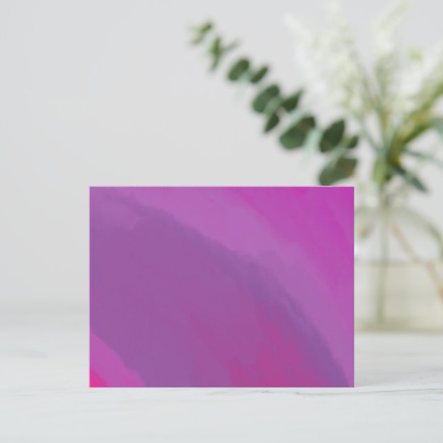 Lavender Fields Abstract Art  Postcard (Standing Front)