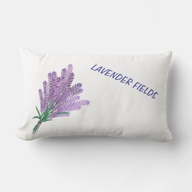 LAVENDER FIELDS LUMBAR CUSHION (Front)