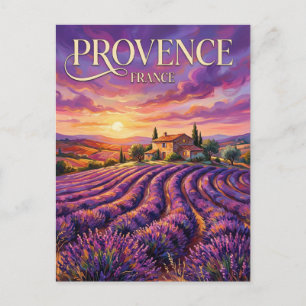 Lavender Fields of Valensole France Postcard