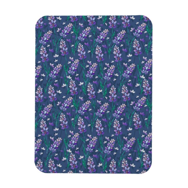 Lavender Fields Pattern in Purple Magnet (Vertical)