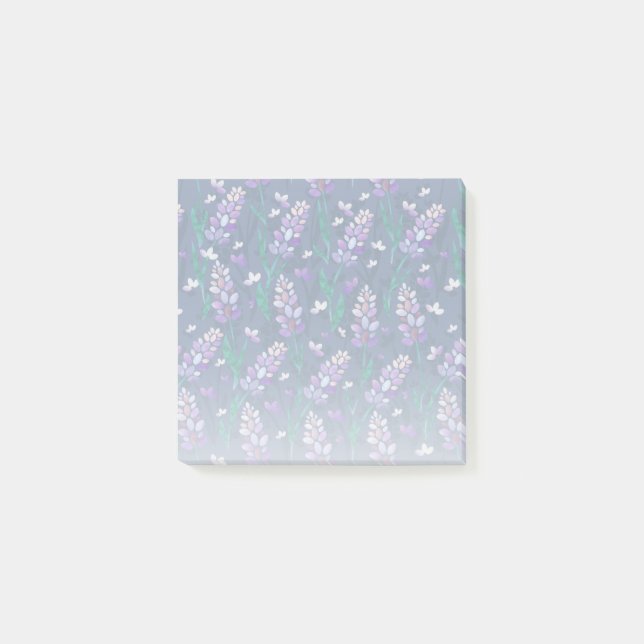 Lavender Fields Pattern in Purple Post-it Notes (Front)