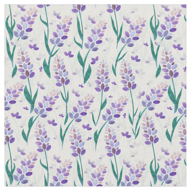 Lavender Fields Pattern, Light Fabric (Close Up)