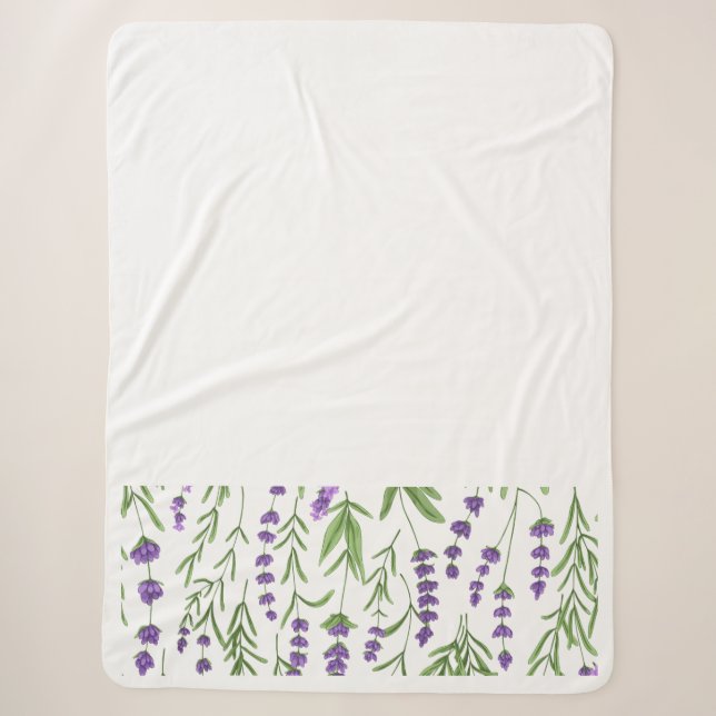 LAVENDER FIELDS SHERPA BLANKET (Front)