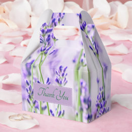 Lavender Fields Wedding Gable Favour Box