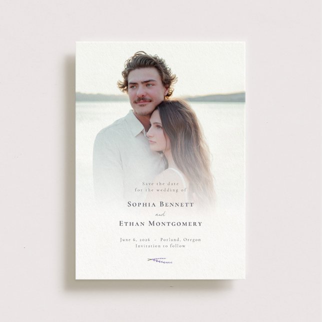 Lavender Fields Wedding Photo Save The Date (Creator Uploaded)