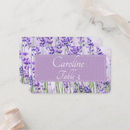Lavender Fields Wedding Standard Place Card