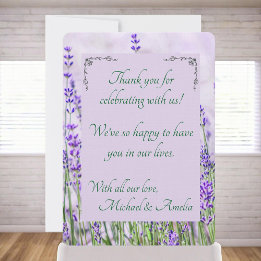 Lavender Fields Wedding Thank You Card