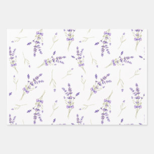 LAVENDER FIELDS WRAPPING PAPER SHEET