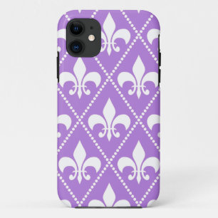 Lavender Fleur de Lis iPhone 11 Case