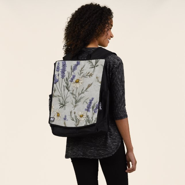 Lavender Floral Backpack (Worn)