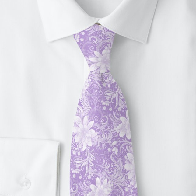  Lavender Floral Batik Tie (Creator Uploaded)
