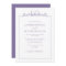 Lavender Floral Border Monogram Wedding