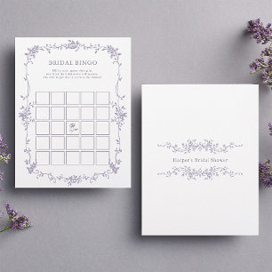 Lavender Floral 'Bridal Bingo' Bridal Shower Game