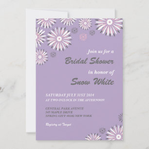 Lavender Floral Bridal Shower Wedding Invitation