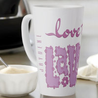 Lavender Floral Chunky Text Slogan With Name