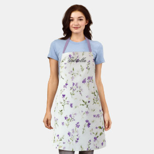 Lavender Floral Heart Apron
