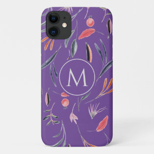 Lavender Floral MONOGRAM Custom Personalised iPhone 11 Case