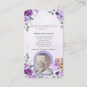 Lavender Floral Organic Soap Tall Business Card