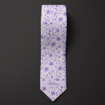 Lavender Floral Pattern Tie<br><div class="desc">Elevate your wedding attire with our Lavender Floral Pattern Neck Tie. The floral pattern in lavender adds a touch of charm and sophistication. Be sure to complete the look with our coordinating socks for a polished ensemble.</div>