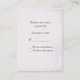 Lavender Floral RSVP Card