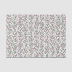 Lavender Floral Sprigs Botanical French Tissue Paper