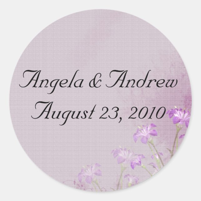 Lavender Floral Stickers (Front)