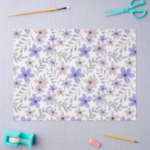 Lavender Floral Tissue Paper