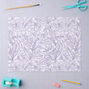 Lavender Floral Tissue Paper