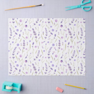 Lavender Floral Tissue Paper