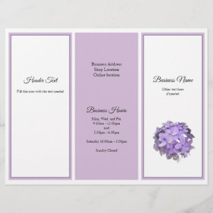 Lavender Floral Tri-fold Business Brochure Photo 